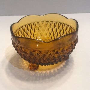 Vintage Amber Glass Dresser Dish